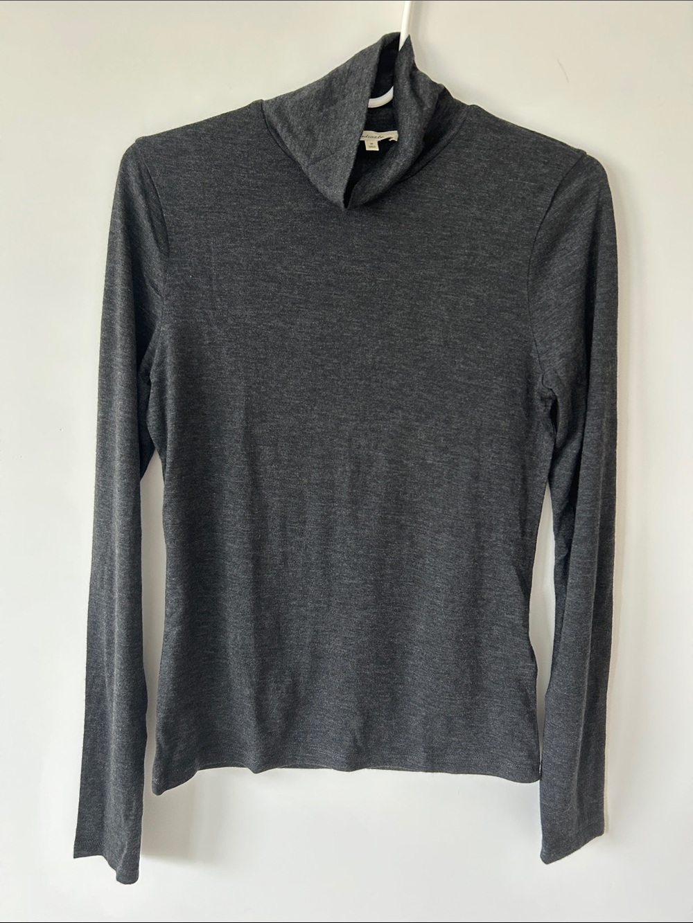 Madewell Wool Cashmere Blend Charcoal Gray Long Sleeve Turtleneck Top